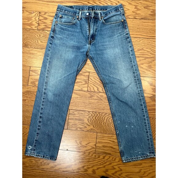 Levis Mens 505 Classic Stone Wash Jeans 34x30 - Picture 2 of 11